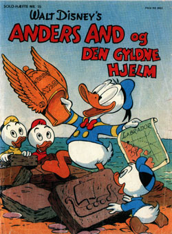 Carl Barks-klassikeren Anders And og den gyldne hjelm fra 1954 kom ind på børnenes kulturkanon sammen med Lego-klodsen og Palle alene i verden. Foto: Polfoto