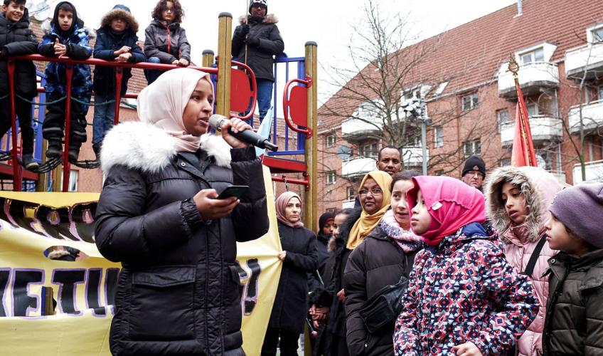 demo i mjølnerparken